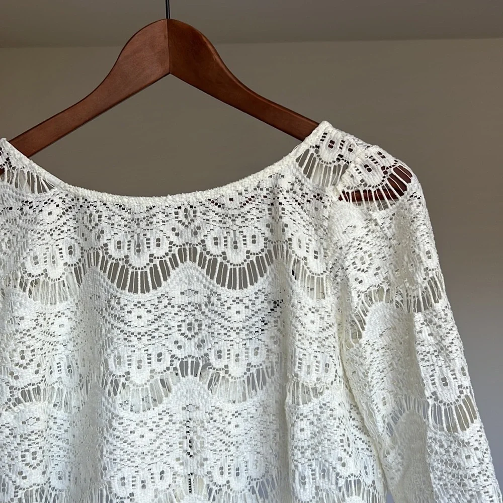 TRF Zara Collection Knit Lace Top - size Small
